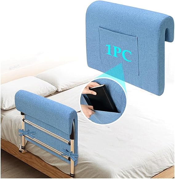 Hospital Bed Rail Covers Padded Foam Bed Rail Bumper Padding Elderly Adults Bedside Fall Protector Pads Seniors Safety Guard Bed Railing Cushion Pad Cover Only(Thicken 1pc)