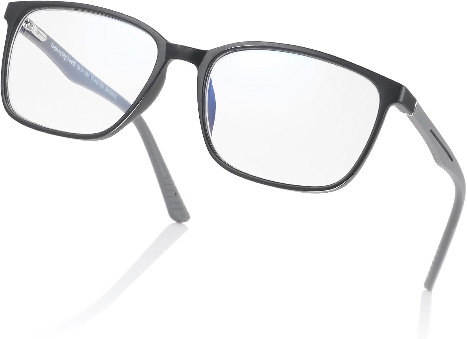 ZENOTTIC Blue Light Glasses,Reading Glasses for Men Square TR Frame Anti Glare Sport Computer Glasses