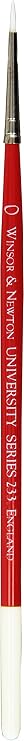 Winsor & Newton University Brush, Series 233 Round, SH #0, Red,white