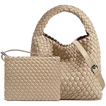 JINMANXUE Small Woven Bag for Women Cute Hobo Tote Handbag Mini Clutch Purse Vegan Leather Crossbody Shoulder Handmade Bags