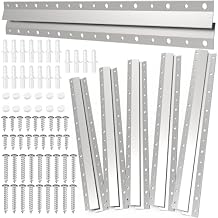 16"-6 Pairs French Cleat Hanger,Z-Hanger Picture Hanging Kit,Wall Mounting Brackets Cleat Picture Hanger Kit Z Bar Clips for Hanger Supports 60 lbs,Z Bar Hanger for Pictures,Mirrors,and Art