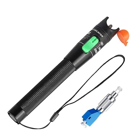Visual Fault Locator,Fiber Optic Cable Tester Meter, Cable Test Equipment Suitable with 2.5 mm Universal Connector FC Male to LC Female Adapter for CATV Telecommunications