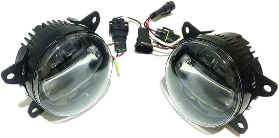 6000k 3000LM LED Fog Lamp Compatible for Peugeot 207 208 301 307 407, 20W White Lens Fog Lamp + 6W White Daytime Running Light DRL + 4W Yellow Turn Signals