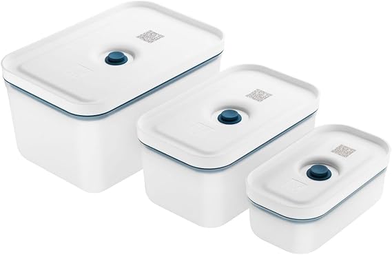 Zwilling Fresh & Save Vakumlu Saklama Kabı Seti S/M/L Yarı Şeffaf-Akdeniz Mavisi