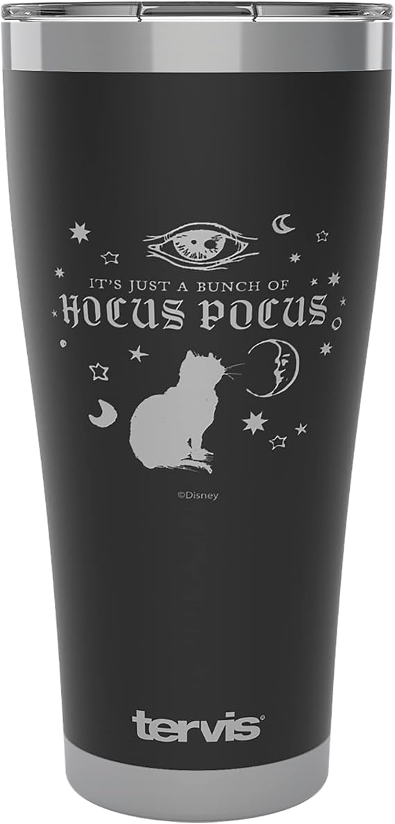 Tervis Hocus Pocus Halloween Movie Saying Engraved on Onyx Shadow Triple Walled Insulated Tumbler Travel Cup Keeps Drinks Cold & Hot, 30oz Legacy, Stainless Steel