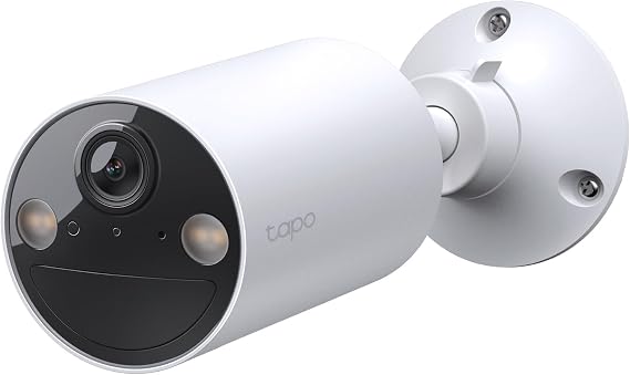TP-Link Kablosuz Dış Mekan Güvenlik Kamerası, 1080P, 180 Güne Kadar Pil Ömrü, Ücretsiz Kişi Algılama, SD/Bulut Depolama, Spot Işığı Renkli Gece Görüşü, Hub Gerekmez, Alexa ile Çalışır, Tapo C402