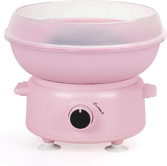 Cotton Candy Maker, Mini Pink Cotton Candy Machine for Weddings, Birthday Parties, Easter, Easy to Clean, Home Use