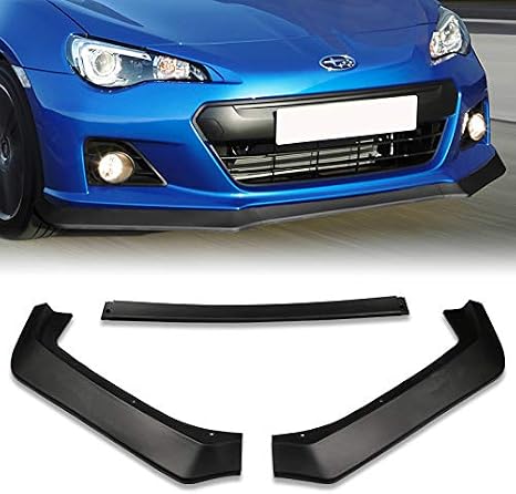 EPARTS 3PCS JDM CS-Style Front Bumper Body Lip Kit Compatible With 13-16 Subaru BRZ (Unpainted Black)