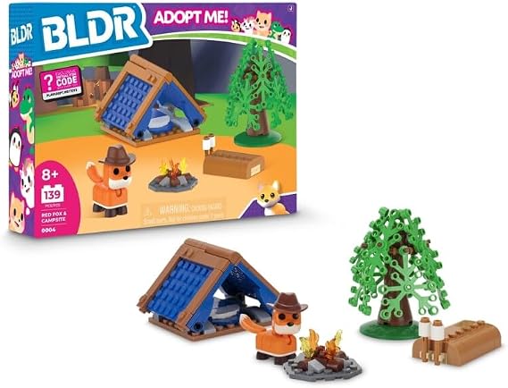 BLDR Adopt Me! Fox with Stock Building Kit - 125 Pieces Includes Exclusive Game Virtual Code