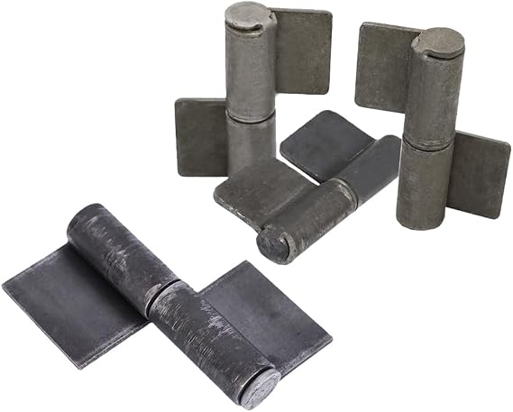 4 PCS Weldable Lift Off Hinges, 45 x 82mm Heavy Duty Weld On Flag Hinge Detachable Door Hinge for Trailer Ramp Gate Door, 2.1mm Thickness (12#)