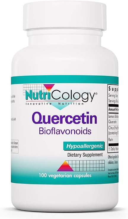Nutricology Quercetin Bioflavonoids - Quercetin Supplement with Lemon Bioflavonoid Complex - Antioxidant & Immune Support - Hypoallergenic - 50 Servings - 100 Capsules