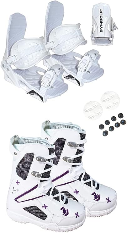 Symbolic Northwave Freedom Snowboard Blem Boots White Bindings Package Purple 5 5.5