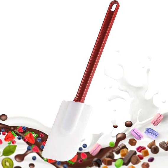 Silicone Rubber Spatula Set, Heat Resistant Commercial Grade Spatulas & Spoonulas for Cooking (1 Spatula S 9.5")