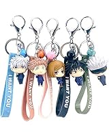 5 PCS Keychain, Anime Cute Keychain Key Ring Chain Resin Doll Pendant Best Anime Fans Gift, 5 Roles