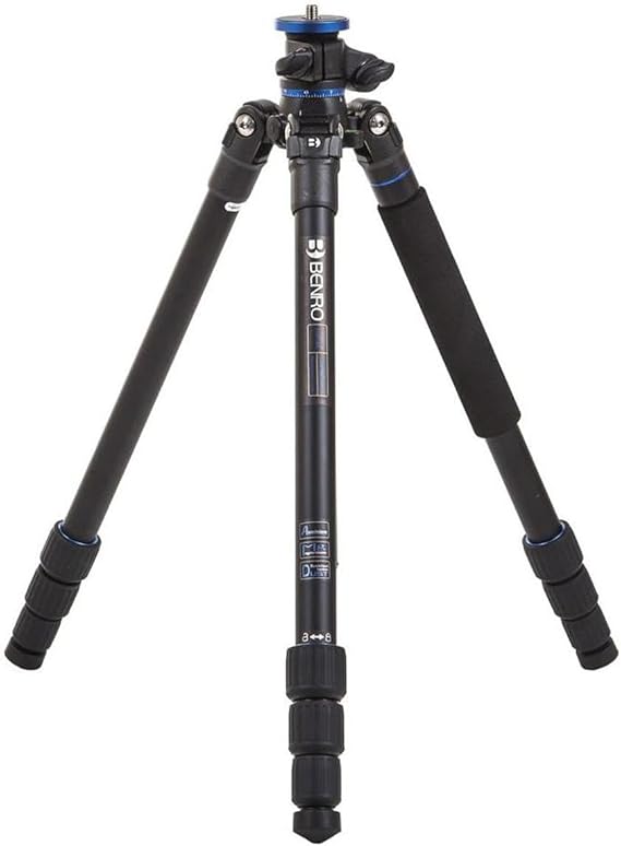 Benro GoPlus Travel Aluminum Tripod Pivoting Center Column, Multi-Angle Legs, Twist-Lock Design & Monopod Conversion for Photo, Video and Hybrid Creators (FGP18A)