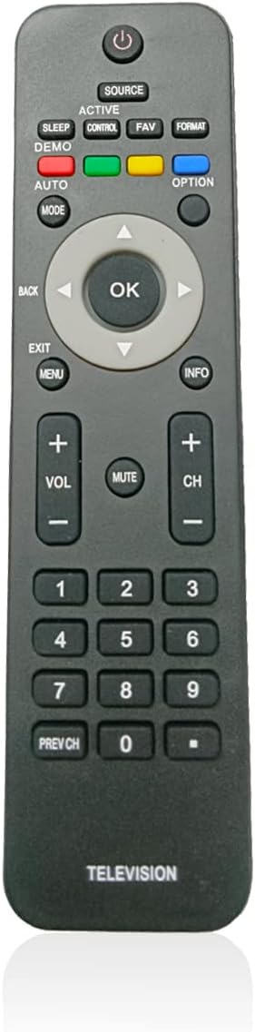 Replacement Remote Control Universal for Philips TV 19PFL3504D/F7 22PFL4505D/F7 URMT34JHG001 32PFL3504D/F7 32PFL3403D/F7 42TA648BX/F7 42PFL5603D/F7 47PFL7422D/37 47PFL3603D/F7 52PFL7422D/37