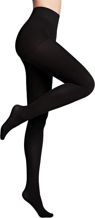 Conte Opaque Ultra Matte Microfibra Tights Velour Top 100 Den, Black (Nero), Small