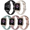 5Pack Slim Silicone Watch Bands Compatible with Garmin Venu SQ/Venu Sq 2, Thin Soft Narrow Sport Replacement Wristband Straps for Garmin Venu SQ Music/Venu Sq 2 Music