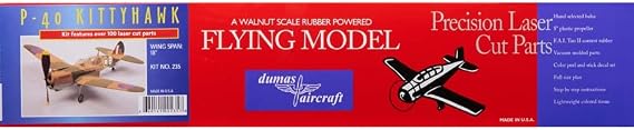 DUMAS 235 P-40 Kittyhawk 18 Wingspan Walnut Kit