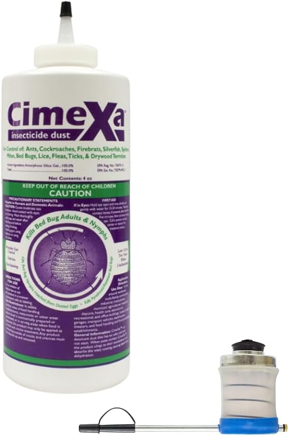 CinmeX Dust: Long-Lasting Defense Against Pests - Includes USA Supply Puffer