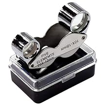 HTS 202A0 10x 21mm Stainless Steel Jeweler's Singlet Loupe