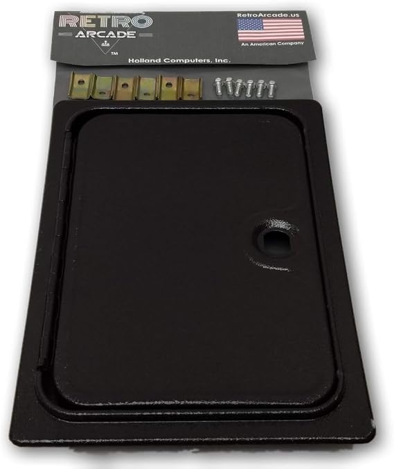 Arcade Game Cash Access Coin Door Blank, Jamma, MAME, Pinball Systems with Hardware