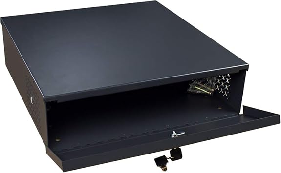 DVR Security Lockbox NVR Heavy Duty 16 Gauge Steel with AC Fan for Wall or Floor Mount Enclosure18 x 18 x 5 Inches by CENTROPOWER