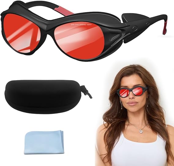 Red Light Therapy Glasses, Laser Safety Glasses IPL 200-540nm&532nm