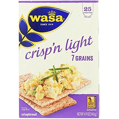 Wasa Crispbread Crisp N Light 7 Grain Crackerbread - Case of 10 - 4.9 oz.