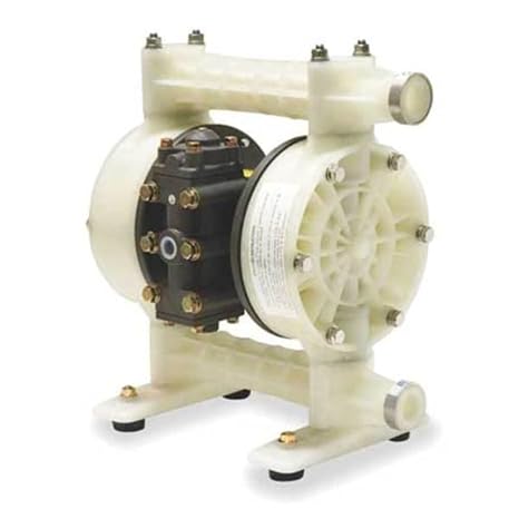 Double Diaphragm Pump, Polypropylene, AIR Operated, PTFE, 21 GPM