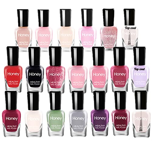 Non Toxic Nail Polish Set, Easy Peel Off and Fast Dry NailPolish Set for Pack, Eco Friendly and Organic Water Based Nail Polish for Women,Teens20 Bottles
