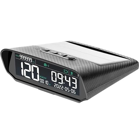ELING Wireless HUD Solar Digital GPS Speedometer with Odometer Fatigue Driving Overspeed Alarm Date Time Altitude Head up Display for Car Motorcycle Truck