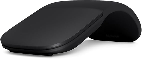 Microsoft ELG-00007 Mouse, Bluetooth Compatible, Thin, Small Arc Mouse, Size: 5.2 x 2.2 x 0.6 inches 131.3 x 55.1 x 14.2 mm, Color: Black