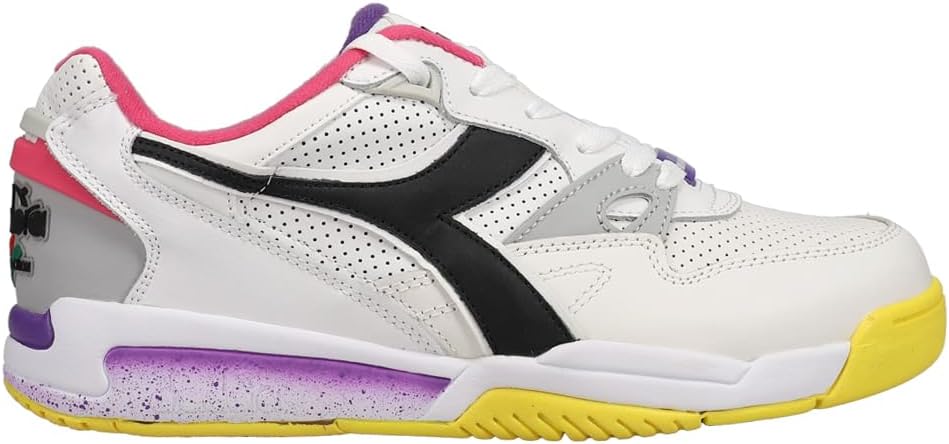Diadora Mens Rebound Ace Perforated Lace Up Sneakers Shoes Casual - White