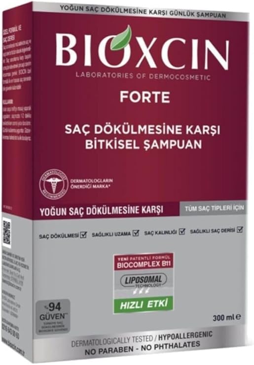 Bioxcin Forte Yoğun Saç Dökülmesine Karşı Bitkisel Şampuan, 300 ml