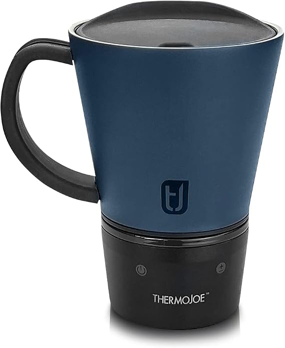 Thermojoe 14 Oz. Rechargeable Heated Smart Thermo Mug for Coffee and Tea with Temperature Control