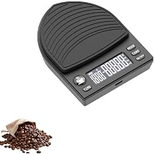 Mini Coffee Scale with Timer, 0.1g Digital Espresso Scale, 4 Units g/oz/lb/ml, Compact Kitchen Scale with LED Display & Silicone Pad for Coffee, Baking, Small Items