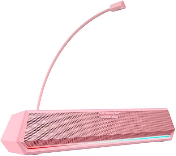Edifier Hecate Gaming Speaker G1500BAR 5W Output Virtual 7.1 Surround Gaming Speaker Bluetooth USB-A RGB Light Pink Official Japanese Distributor ED-G1500BAR-PK