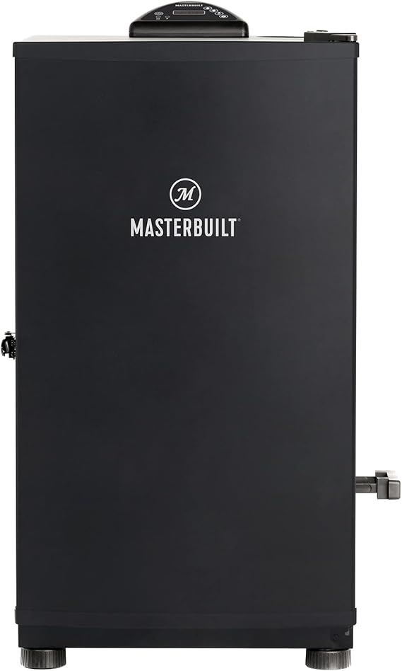 Masterbuilt 30-inch Digital Electric Vertical BBQ Smoker with Side Wood Chip Loader, Chrome Racks and 710 Cooking Square Inches in Black, Model MB20071117