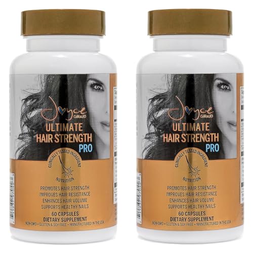 Joyce Giraud Ultimate Hair Strength Supplements, 60-Day Supply, Scientifically Formulated to Reduce Hair Loss, 120 Capsules