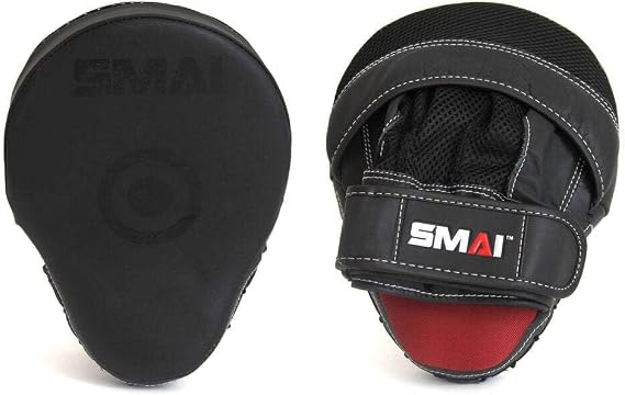 SMAI Elite85 Focus Boxing Mitts - Curved Gloves for MMA Punching Training and Sparring