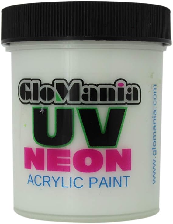 White UV Black Light 2oz, Neon, Rave, Fluorescent, Acrylic Paint