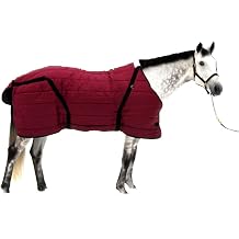 Snuggie Quilted Stable Blanket 80In Burgundy/Black