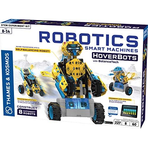 Thames & Kosmos Robotics: Smart Machines HoverBots wBalanceTech STEM Experiment Kit | Build 8 Self-Balancing Robots | Color Manual & 3D Digital Assembly Instructions | Requires Tablet, Smartphone