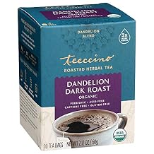 Teeccino, Tea Herbal Dandelion Dark Roast Organic, 10 Count