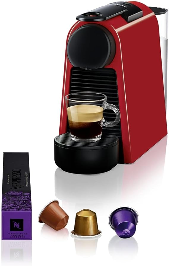 Nespresso Essenza Mini D30 Kapsüllü Kahve Makinesi, Kırmızı [Enerji Sınıfı A]