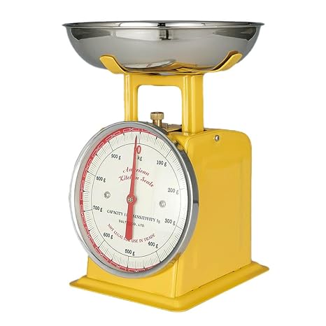 DULTON BSK8604 Diet Scale, 17.6 oz 500 g, Yellow, 100-126, Body: Steel, Plate: Stainless Steel, China