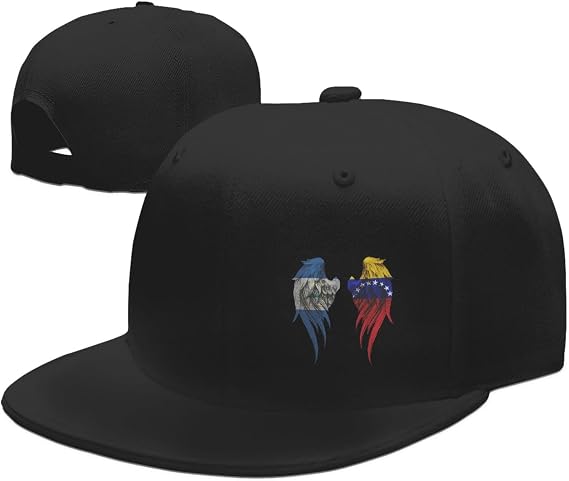 Snapback Hats for Men Women Adjustable Flat Brim Baseball Cap Flat Bill Fashionable Hip Hop Hat Trucker Hat Black