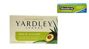 Nixoderm Yardly Moisturizing Bath Bar, Aloe & Avocado, 4 5 fl Cream for Acne, 17.7 g