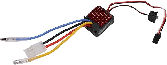 Eujgoov 60A Brushed Electronic Speed Controller ESC for RC Car Boat with 3A BEC 540 550 750 Motors Forward Brake Modes